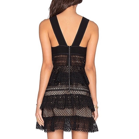 Self-Portrait Laced-Up Tiered Dress - Picture 3 of 12